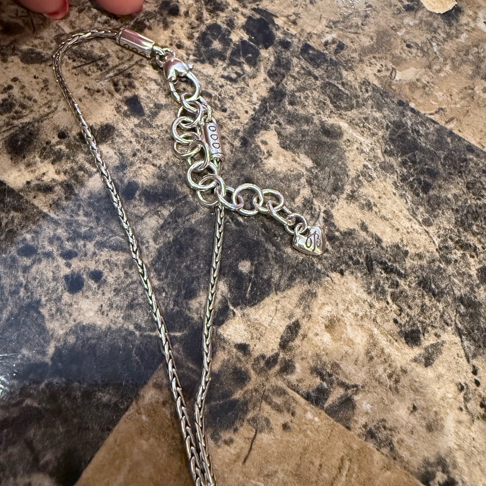 Brighton Peace Sign Crystal Pendant Necklace - Picture 7 of 8